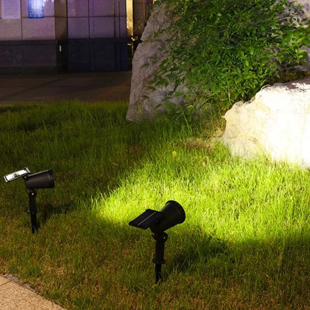 

9/1 LED Solar Spotlights Waterproof Anti-freezing Brightness Adjustable Spot Light Lawn Lights Pathway Lights Garden Decor Lamp