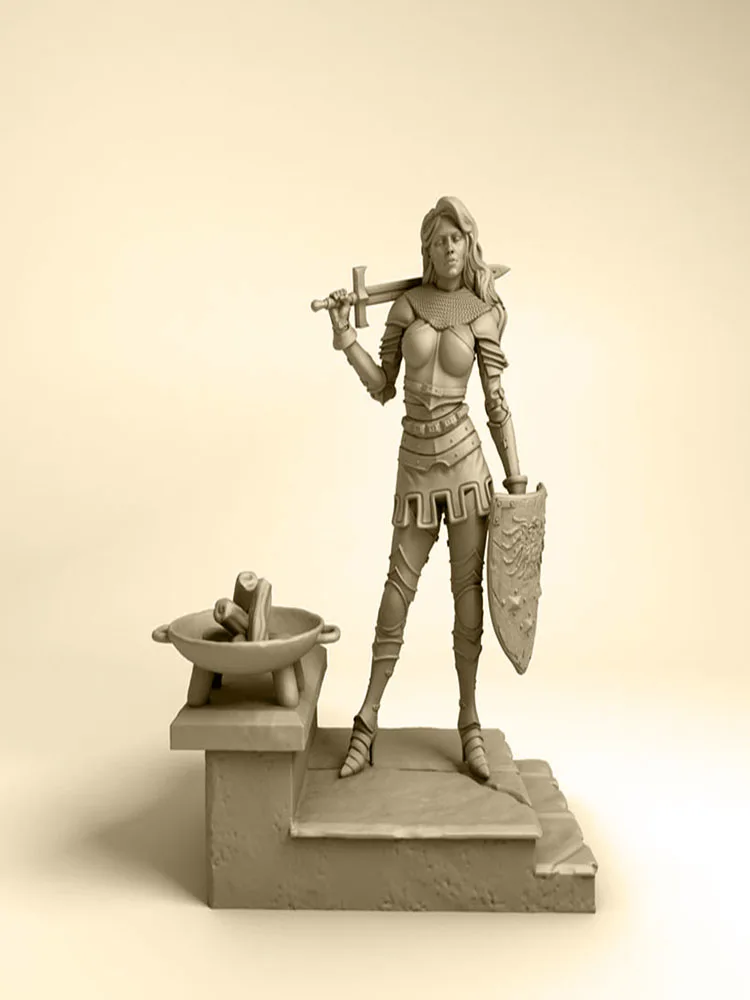 Unmontierte 1/24 Ancient Warrior Stand Resin-Figuren-Miniaturmodellbausätze, unbemalt