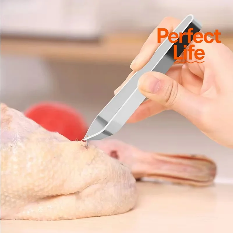 1pcs 430 Stainless Steel Fish Bone Tweezers Pincer Clip Puller Remover Tongs Fish Bone Plucking Clamp Kitchen Gadgets Tools