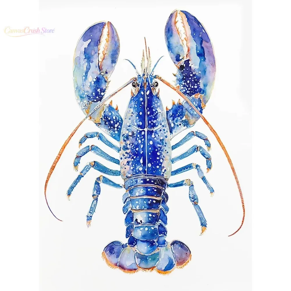 Modern French Crayfish Seafood Cartoon Art Poster Canvas Printing Restaurant Kitchen Hotel Wall Decoration Painting 2026