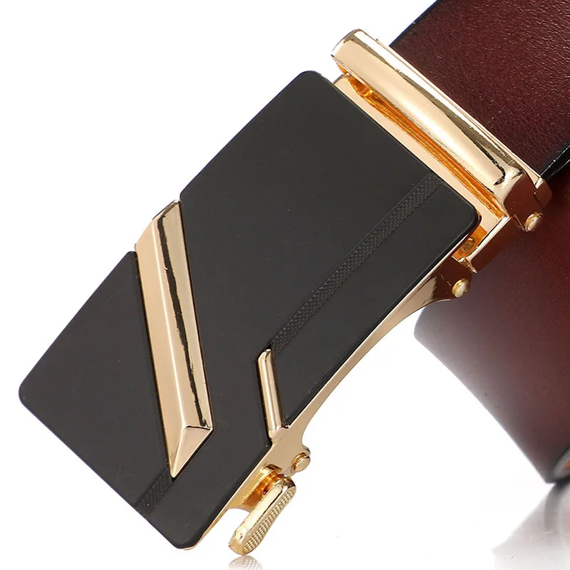

Men Belts Automatic Buckle Belt Leather High Quality Belts for Men Leather Strap Casual for Jeans Business Casual Leather Belt