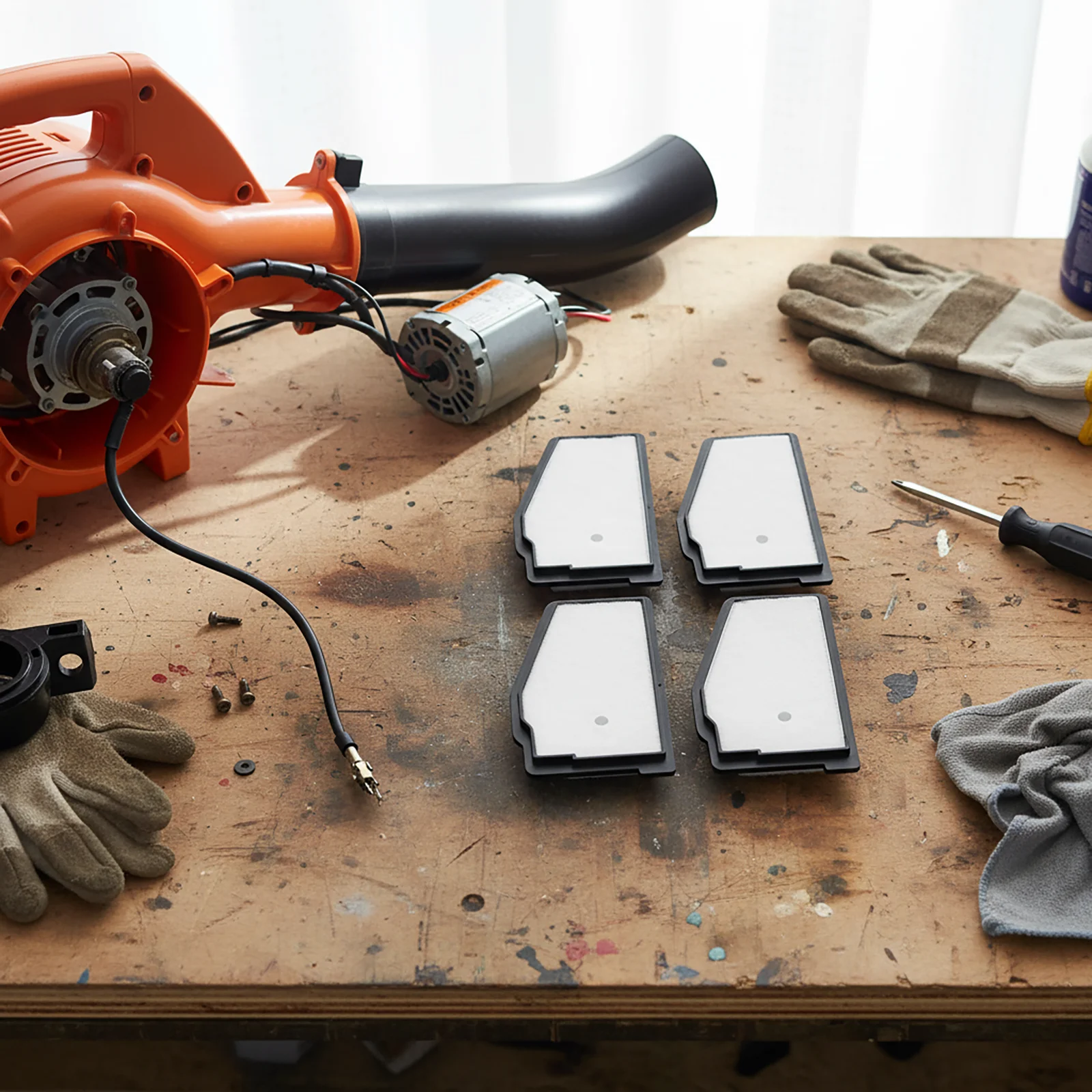 

1/4 шт. воздушный фильтр для EB260, совместимый с BLX260 BL260, для портативных воздуходувок, садовых триммеров, пылесосов, аксессуары