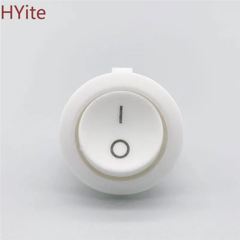 White Round Type Switchs ON-OFF SPST 2 Position Circle Boat Rocker Switch Become warped board power switch