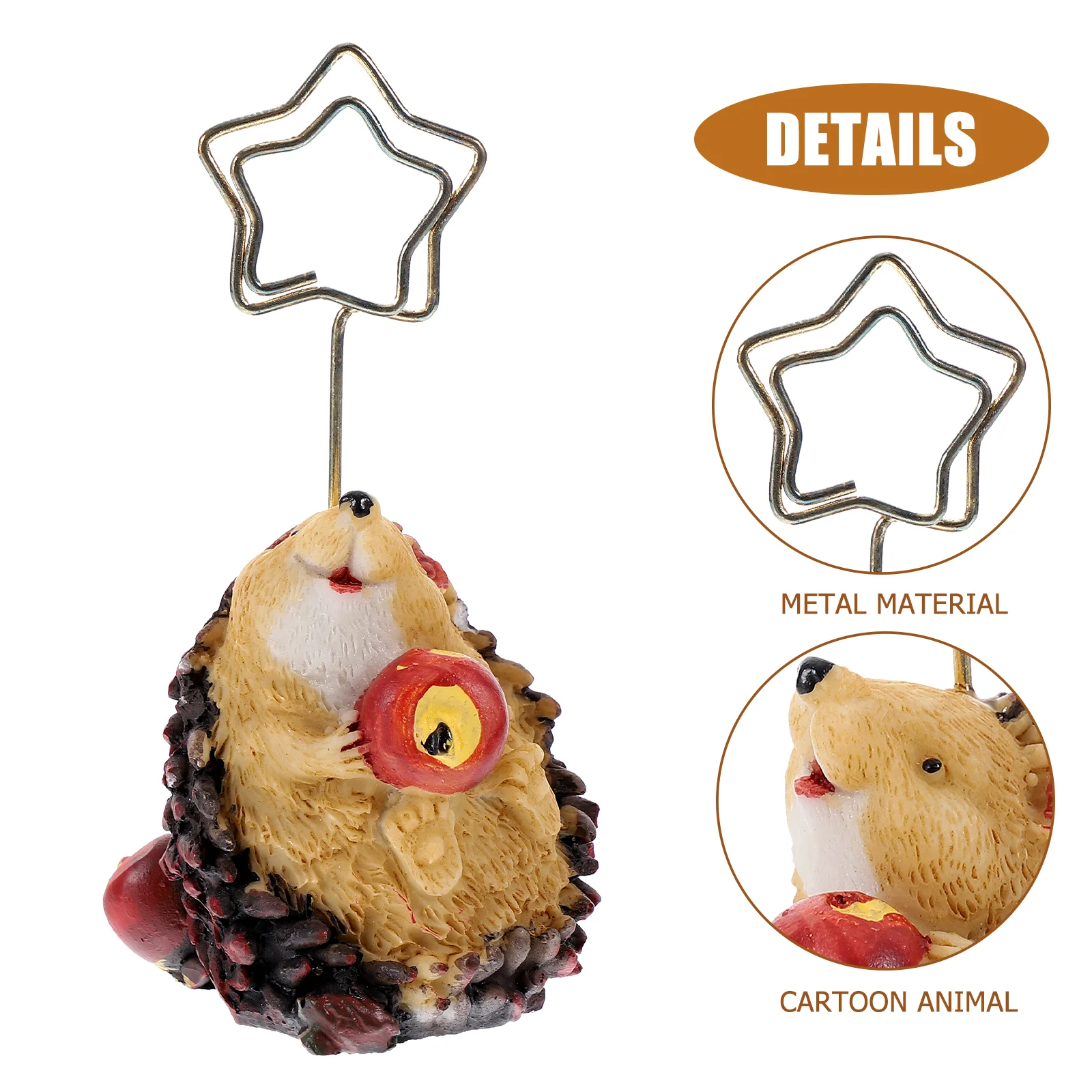 Name Card Holder Little Hedgehog Note The Photograph Table Sign Holders Clip Stand Place for