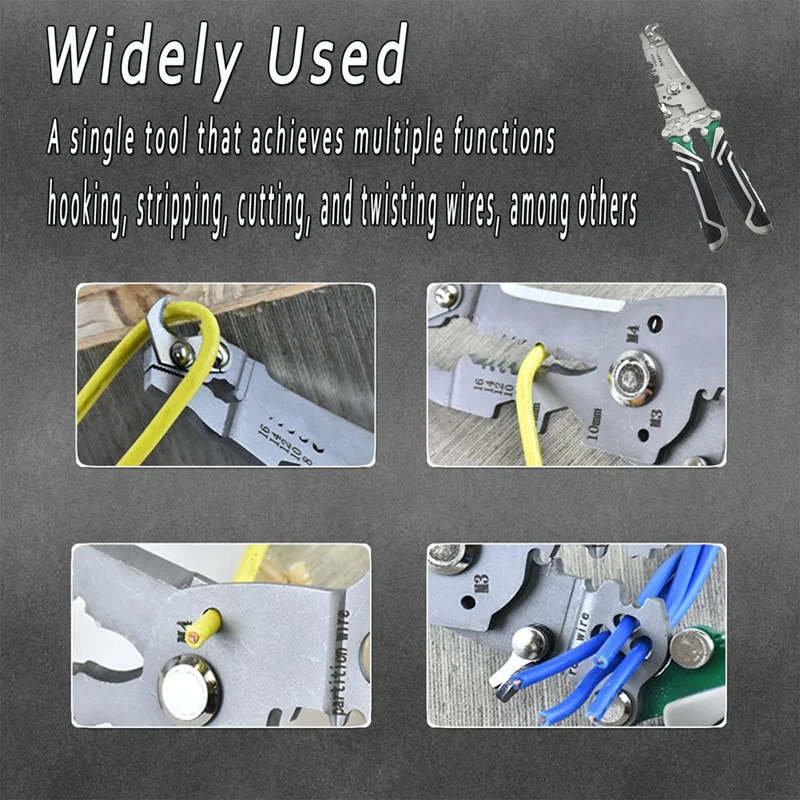 18 In 1 Foldable Wire Stripper,Multifunctional Wire Stripper,Multifunction Wire Stripper,Electrical Pliers