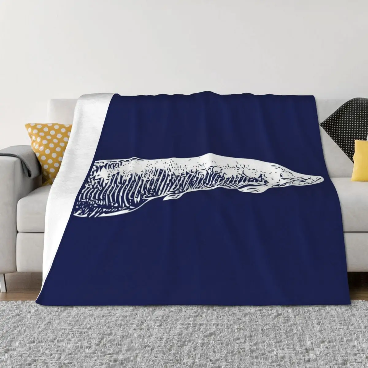 

Arapaima White Print Throw Blanket decorative Plaid on the sofa Summer Beddings Large Blankets