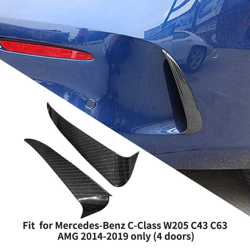 Rear Bumper Surround Air Outlet Tail Knife Car Sticker Suitable For Mercedes-Benz C-Class W205  C43 C63 AMG 2014-2019