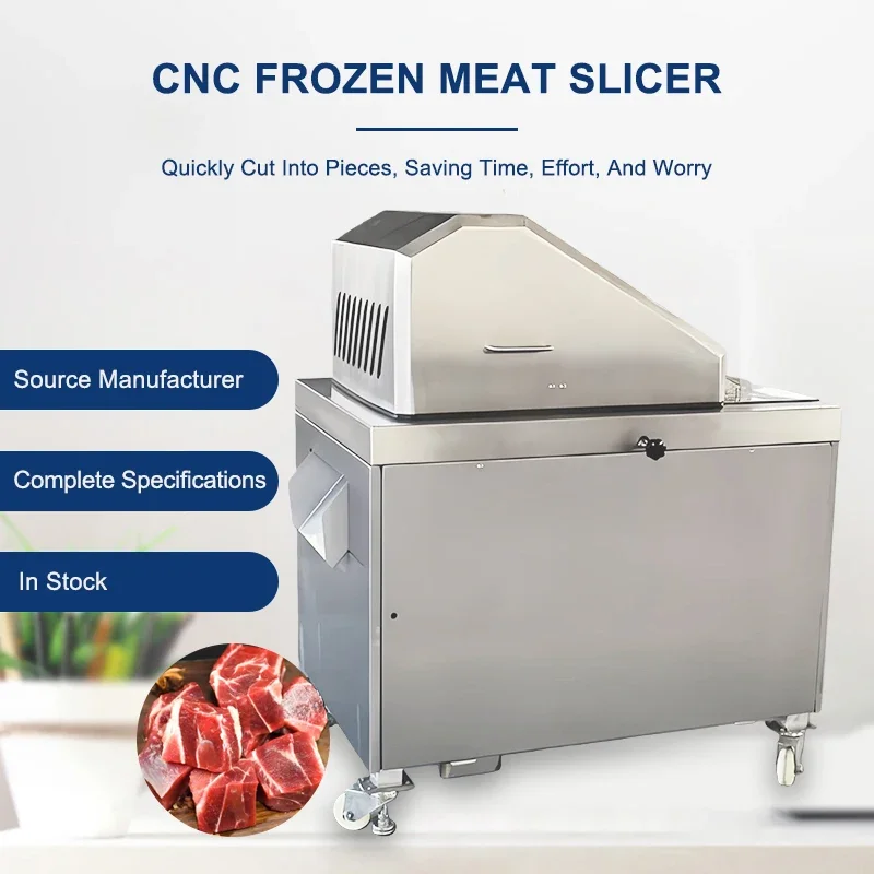 New Automatic Commercial Steak Cube Cutter Frozen Fish Chicken Duck Meat Dicing Machine Bone Cutting Machine SUS 304 Stainless