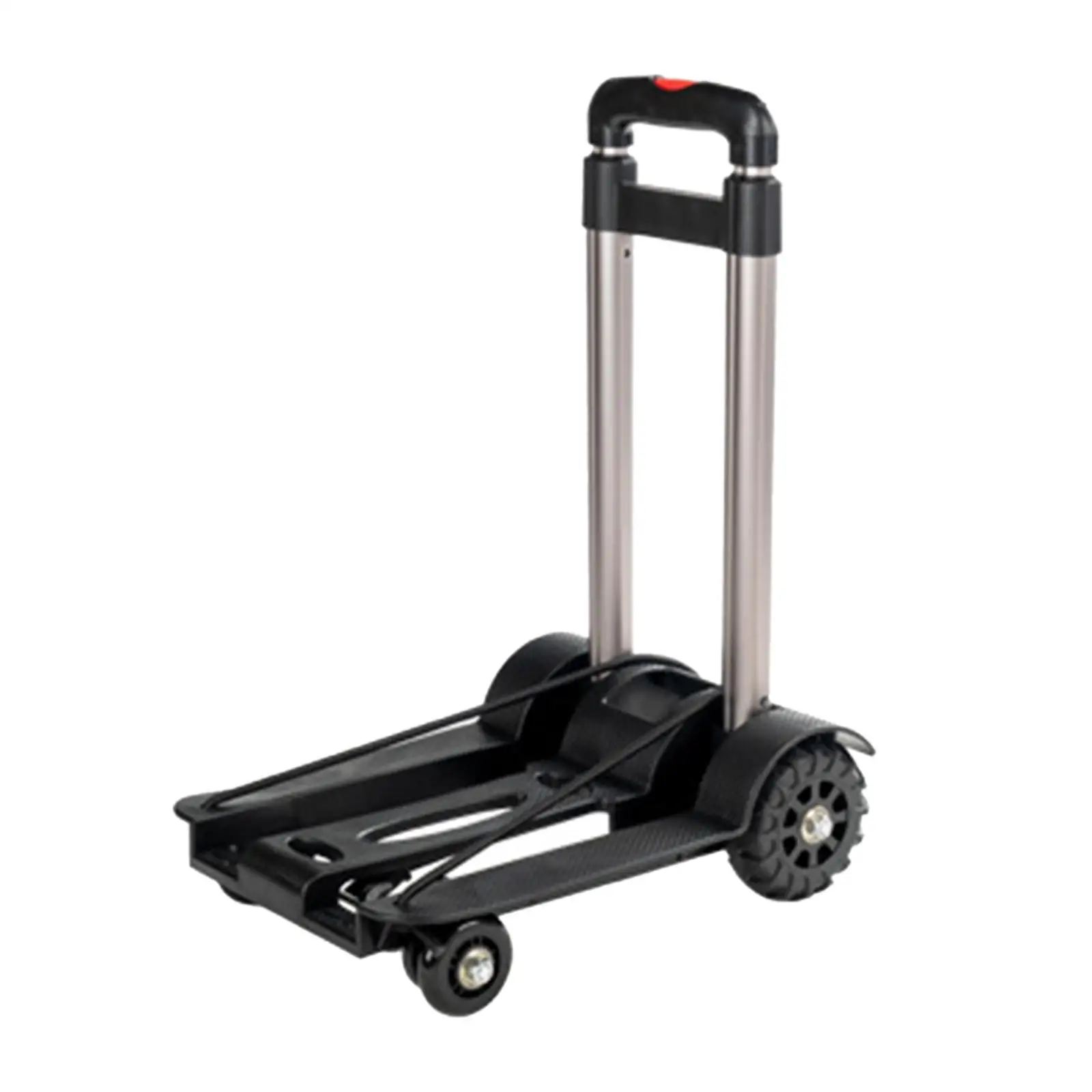 Folding Hand Truck Aluminum Alloy Foldable Luggage Cart Platform Truck Moving Shopping Cart for Household Easy Moving