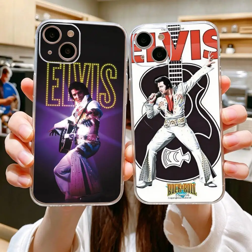 

Elvis Presley Simple Transparent Printed Phone Case For iPhone 11/12/13/14/15/16/17 Plus, Pro, Pro Max & Air