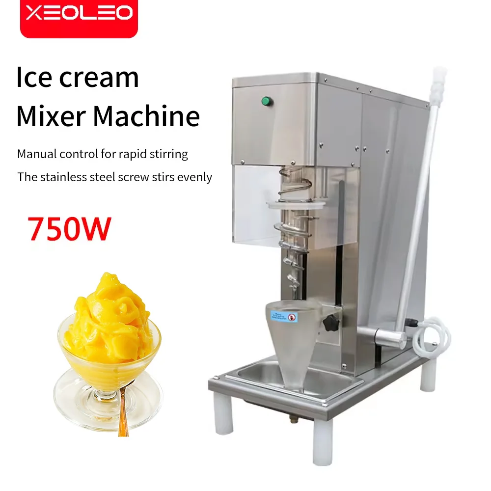 

XEOLEO Commercial Ice Cream Mixer Machine 750W Electric Swirl Drill Ice Cream Blender Machine Fruit yogurt Ice Cream Blender