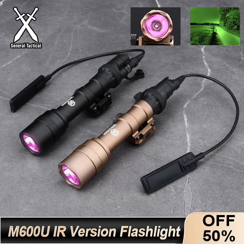 

Wadsn Tactical Airsoft Surefir M600 M600U IR Light Flashlight With Constant-on Switch Fit 20MM Rail Hunting Weapon Scout Light