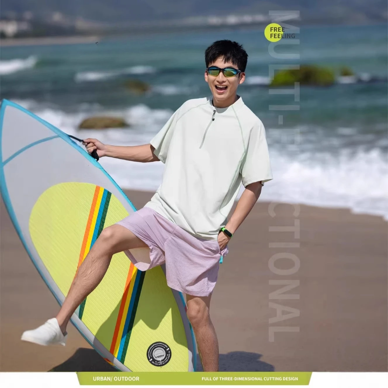Outdoor Sunscreen Moisture-absorbent and Quick-drying Sports Lightweight and Breathable Hiking Fitness Summer T-Shirts for Men