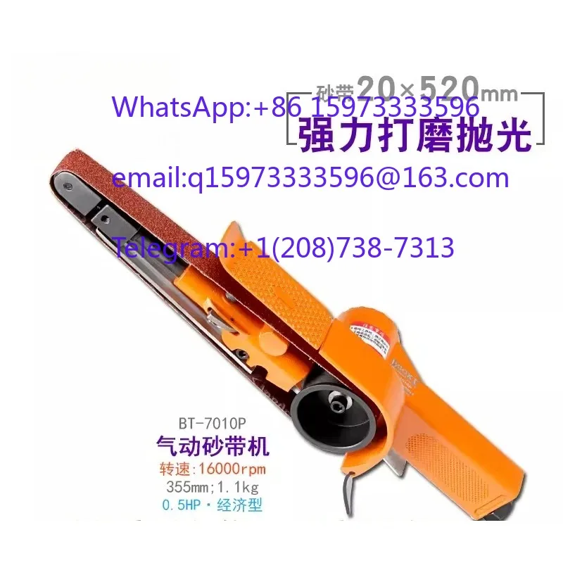 BT-7009 Ring Belt Grinding Machine Arc Angle 10x330 Pneumatic Sanding Machine for Deburring and Metal Finishing Applications