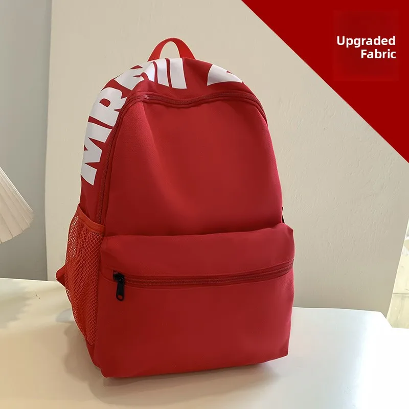 

Красный, повседневный, легкий, двойной уплотнитель, школьная сумка для школьниковannu школьная сумка, высокое эстетическое значение, американский Sle