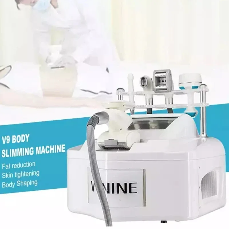 

Vela Shape V9 Vacuum RF Slimming Machine Weight Loss Skin Tightening Face Lifting Machine