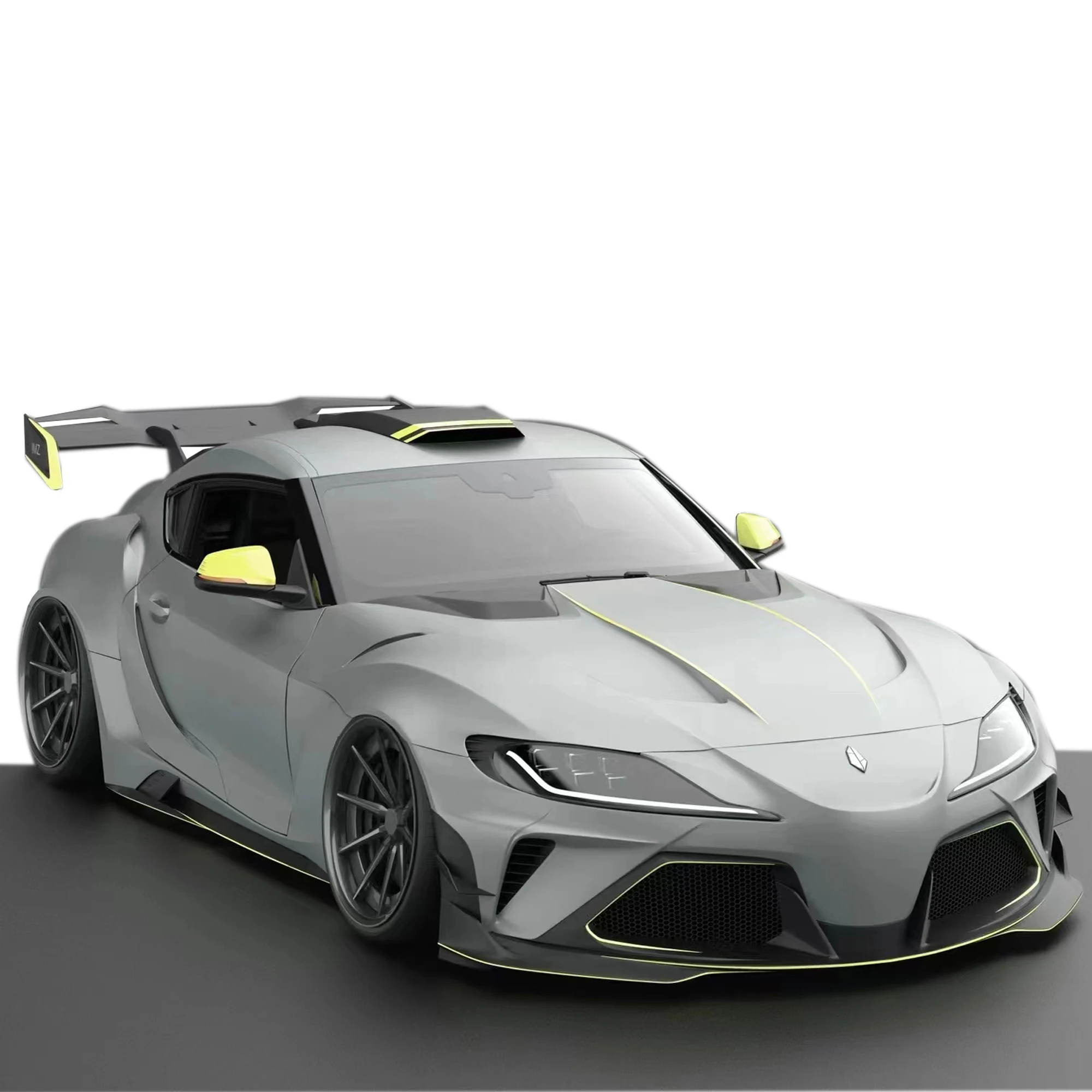 Robot Style Bodykit for Toyota supra A90 Mk5 Front Bumper Rear Bumper Side Skirts and Hood for supra Bodykit Car Bumper