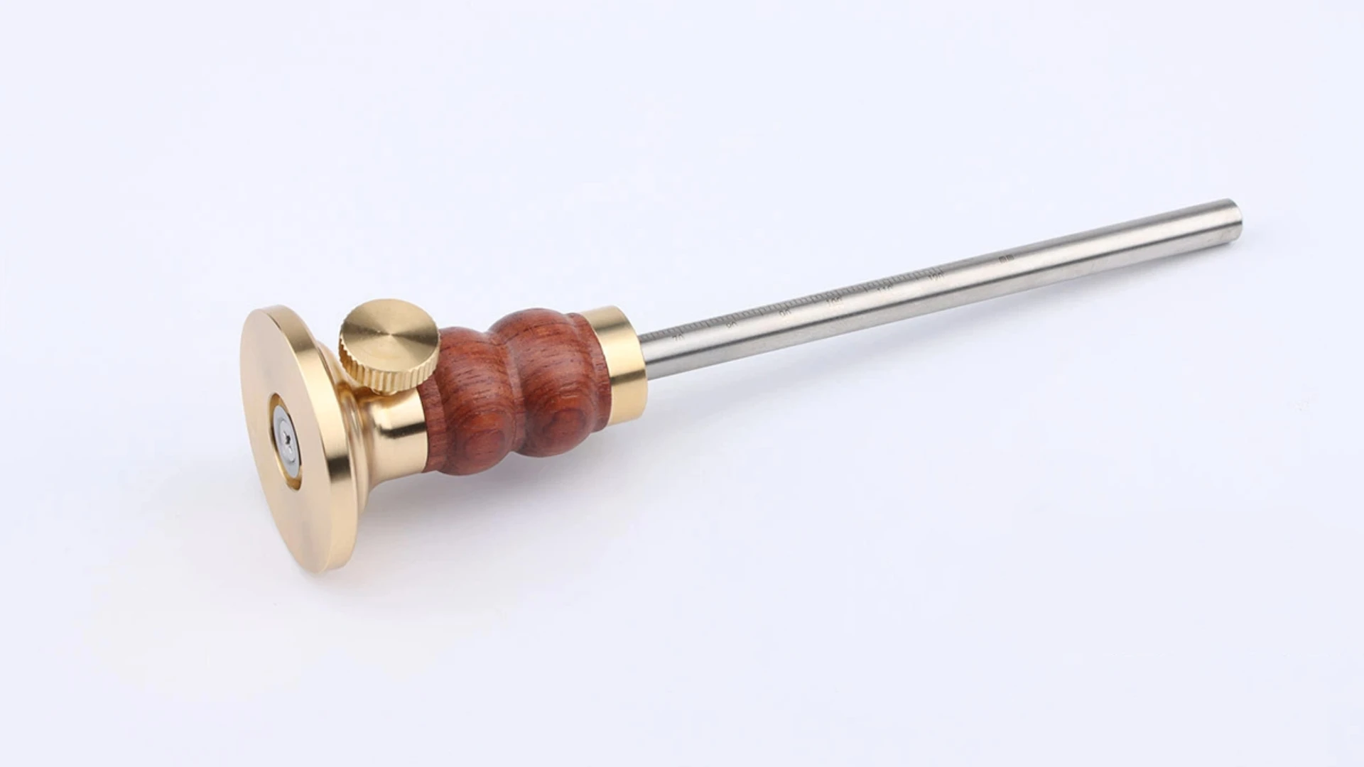 Qiangsheng Luban Wheel Marking Gauge, Bronze with Bubinga Body - Fine Woodworking