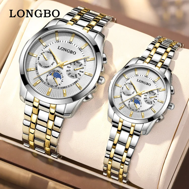 ساعة رجالية من الفولاذ، ساعة كوارتز للزوجين، هدية نسائية، ساعة للأزواج، إكسسوارات الساعات، ساعة كوارتز عصرية