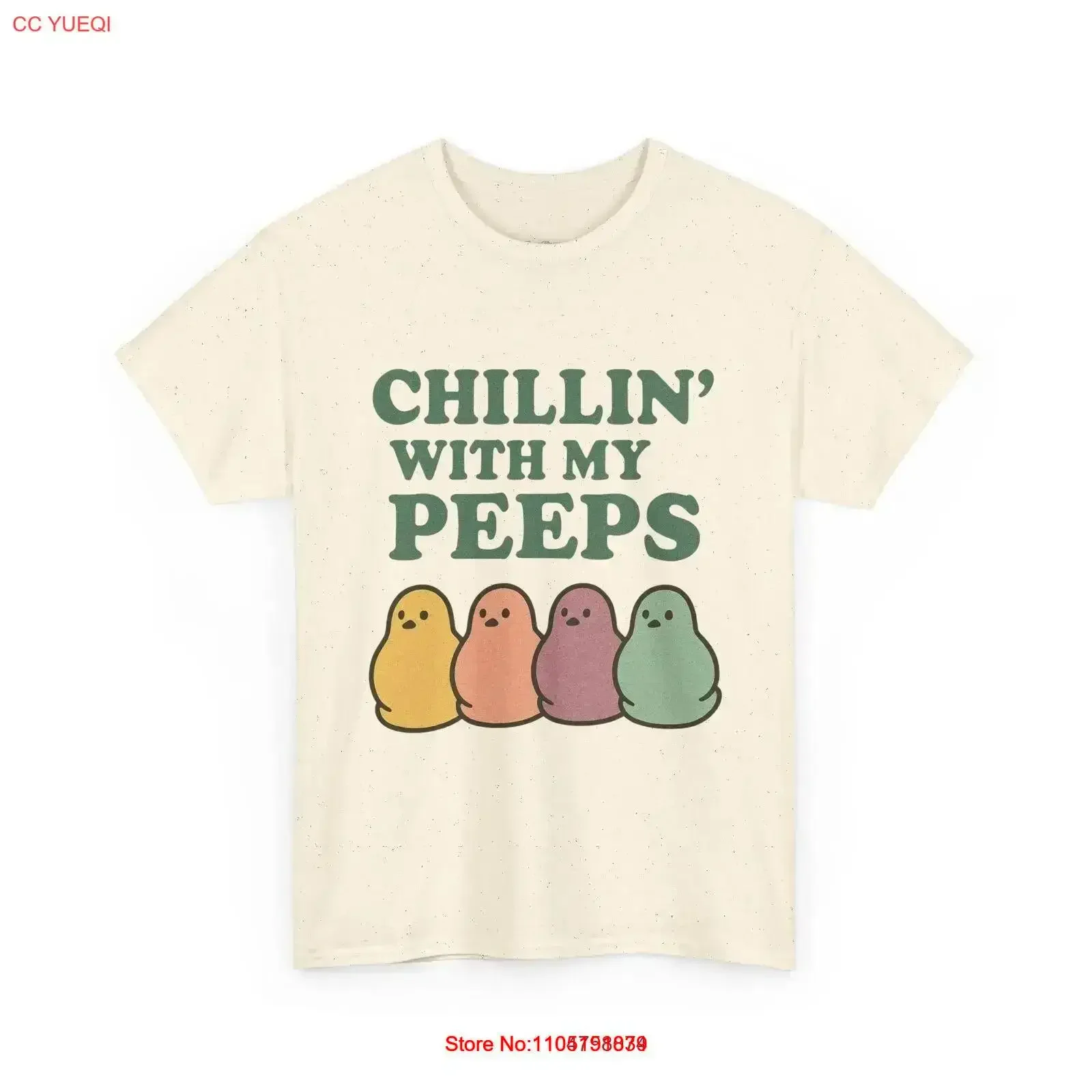 Camiseta Chillin' with My Peeps, malvavisco de Pascua, pollito Pastel, vintage, lavado, gráfico para hombre, ropa de calle versátil estirada