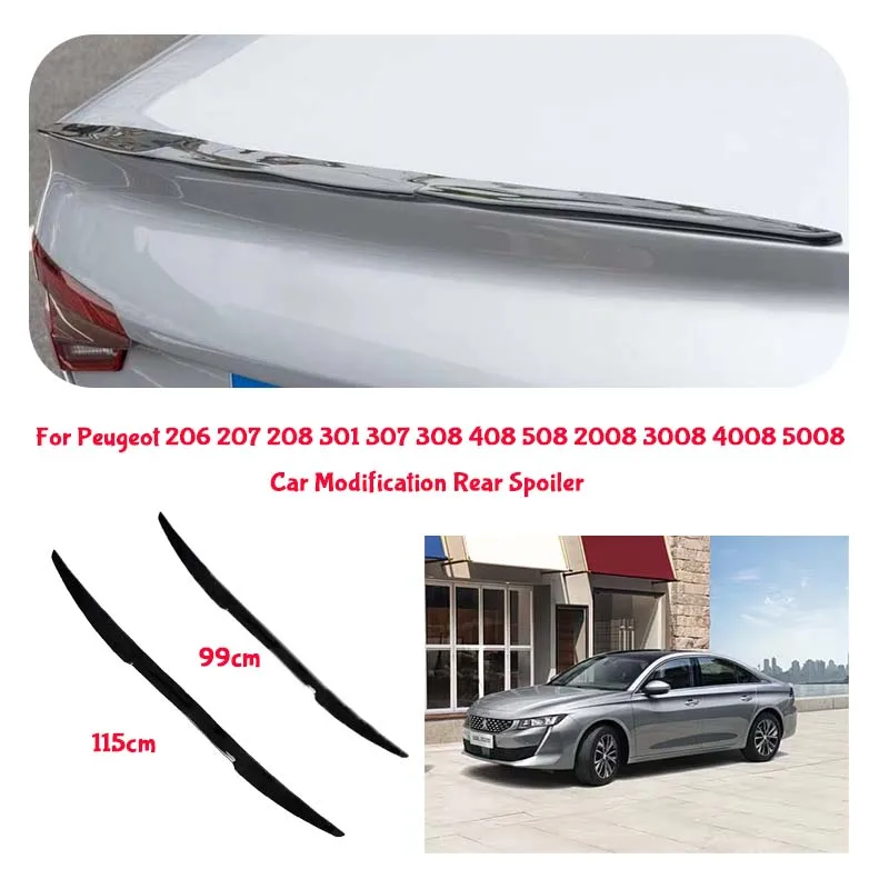 For Peugeot  PVC Material Car Special Tail Wing Punch-Free Integrated Paste Auto Spoiler car wing