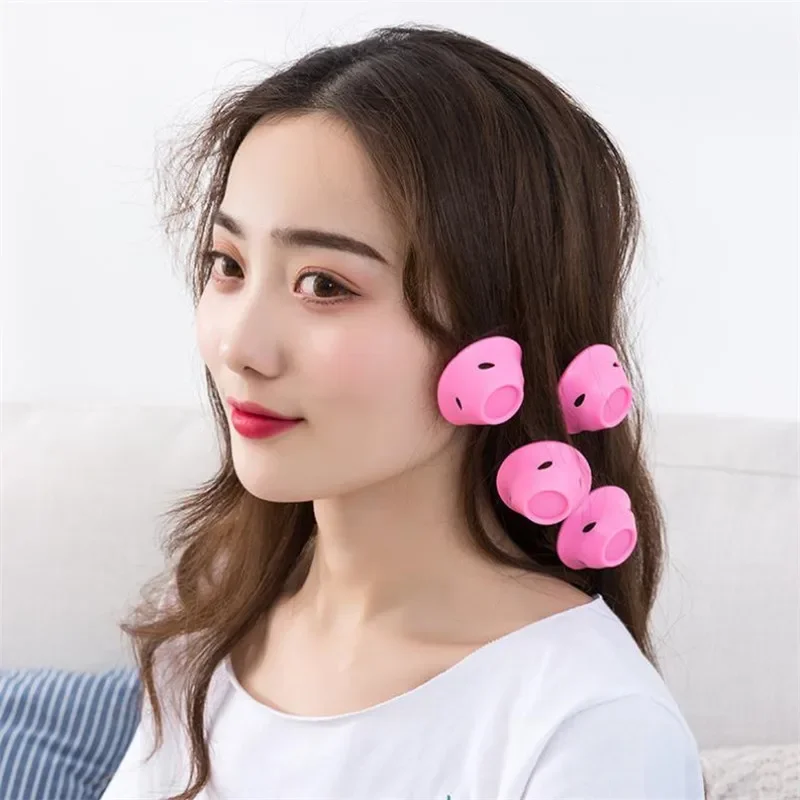 

10Pcs Silicone Women Sleeping Bell Curler Hair Tools Mushroom Hairstyle Roller Perm Easy Use Practical Hair Styling Tools