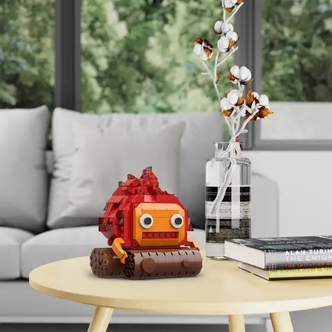 Yigebebe City House Movie Japan Howl Moving Castle Calcifer Flame Son Anime Figures Creative Building Blocks Toys for Toys