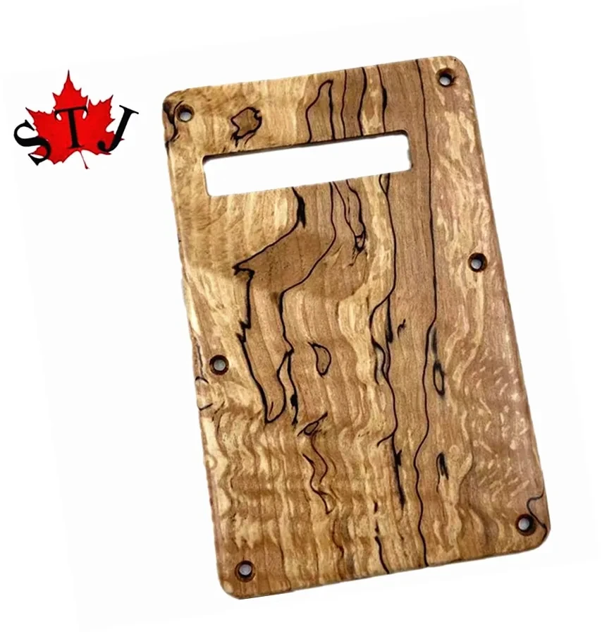 1 SET Spalted Maple Wood GUITAR HSH Pickguard &Backplate