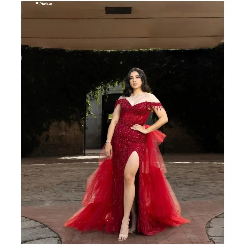

Marissa Fish Tail Luxurious Women's Evening Dresses Luxury 2025 Shiny Elegant Party Dresses for Wedding Woman Custom Made Prom