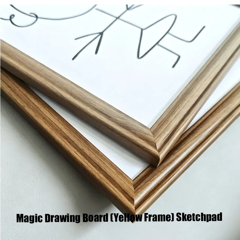 

Magic Drawing Board (Yellow Frame) Sketchpad Illusion Gimmick Stage Magic Trick Professional Magia Props Picto Transpo Mentalism