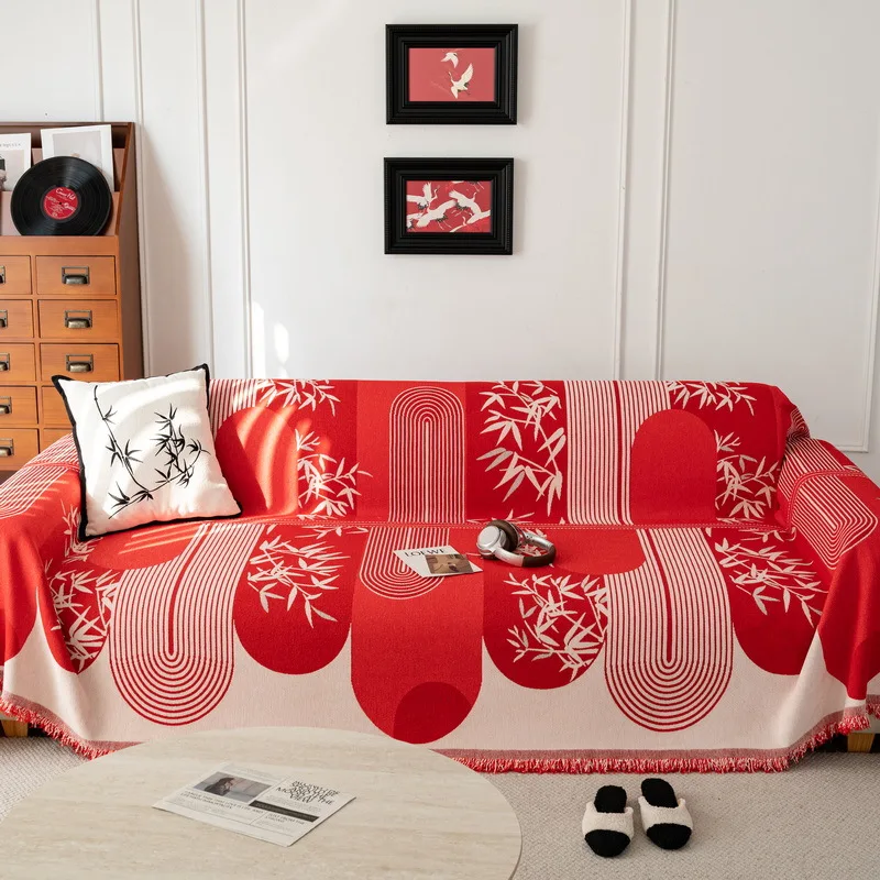 Home Sofa Cover Chenille Sofa Towel Living Room French Style Home Decoration Sofa Cover Couch Cover Tassel Edge