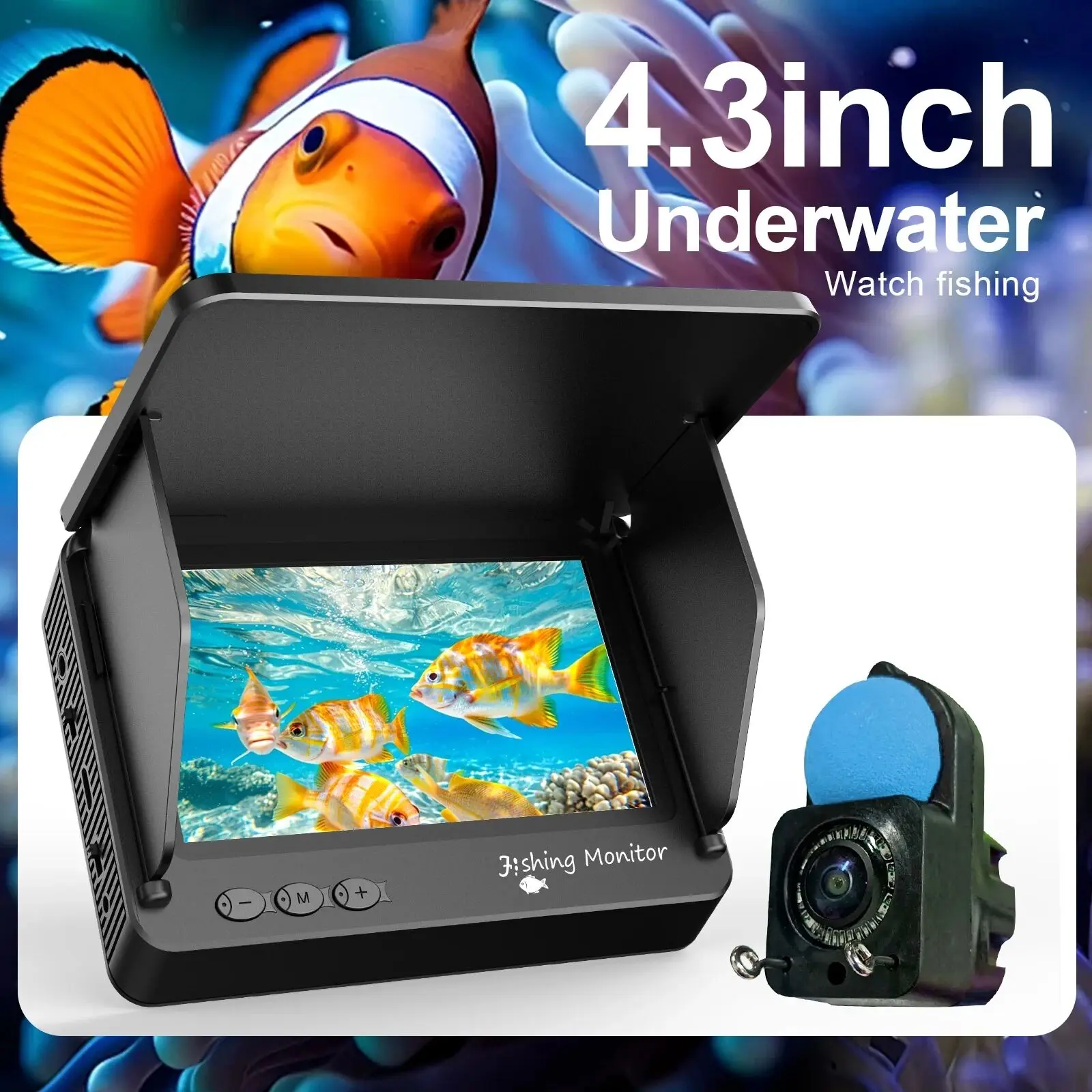 Underwater camera 1080p 4.3 inch lcd Fish Finder Waterproof IPS 1080P 9 Hours Endurance Night Vision 30m For Ice Fishing