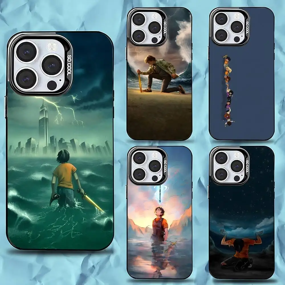 

P-Percy J-Jackson Phone Case For iPhone 16,15,14,13,12,11,Pro,Max,Plus,Mini,XS,SE Anti Fall Black Matte Hard Bumper
