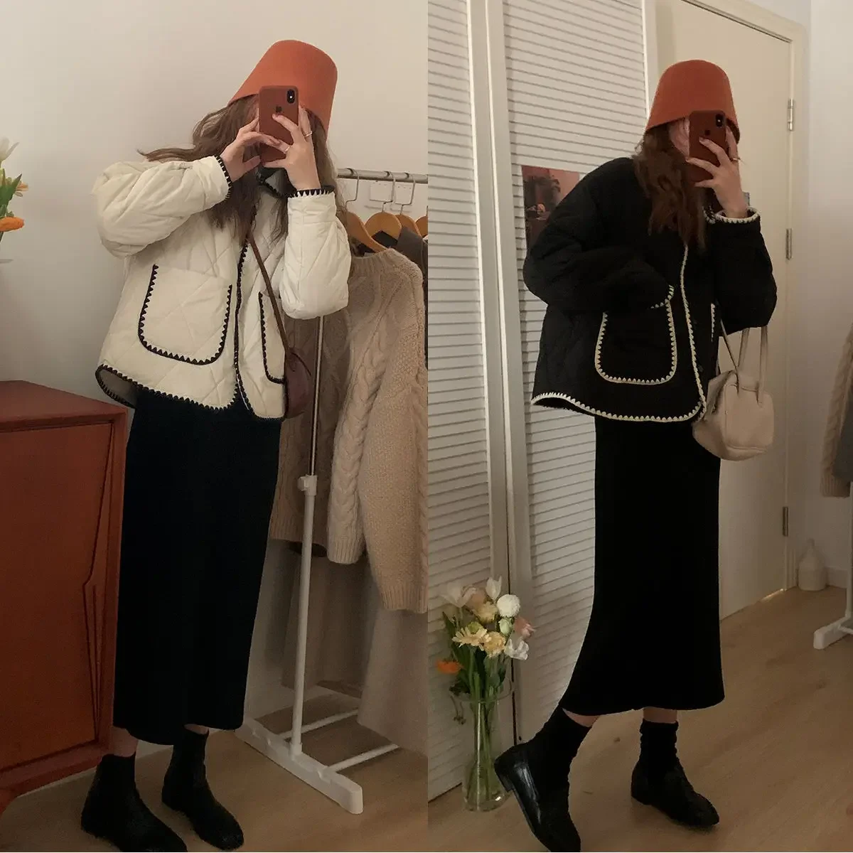 2022 Korean Version of The Simple and Fashionable Short Design Feeling Light Winter Cotton Clothes Cotton Coat Jacket Top Women