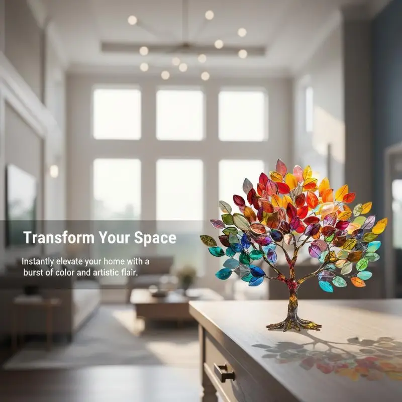 Acrylic Lily Flower Ornament 2D Art Sculpture for Living Room Office Desktop Home Table Decorative Flower Piece