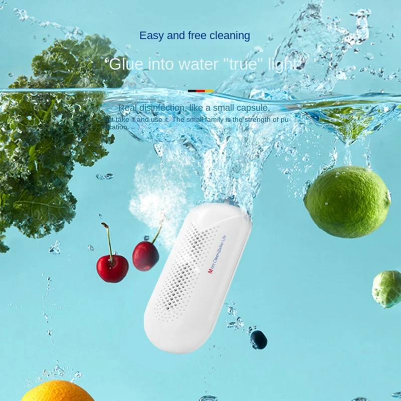 Fruit and Vegetable Washing Machine Fruit and Vegetable Cleaner Device USB Food Purifier Cleaning Gadgets White