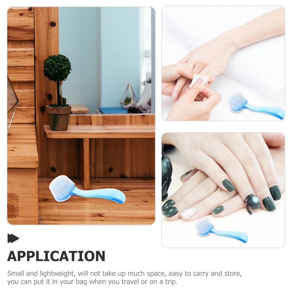 

4Pcs Round Head Nail Brush Hand Grip Plastic Fingernail Cleaning Tools Manicure Cleaning Nail Dust Cleaner Multi Functional