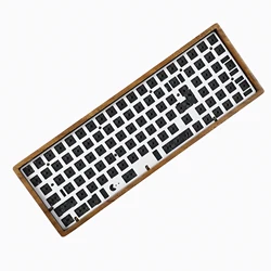 YMD96XS Hot Swappable Ble Bluetooth Wireless Version Keyboard 96 Bright Walnut Wood Kit Standard ANSI ISO QMK Via 96 Kit