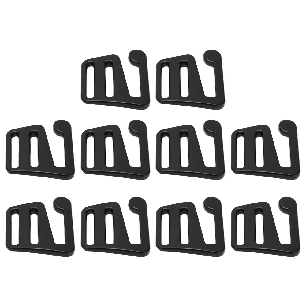 10pcs Zinc Alloy G Hook Buckles Wear-Resistant Finish Metal Adjustable Buckle Hardware Quick Hook Design Tri Glide Slide Buckles