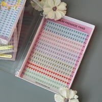 320 abanicos de pestañas de volumen preformados de colores 6D 10D ROSA AZUL MARRÓN, extensiones de pestañas postizas coreanas PBT premium para maquillaje de cosplay