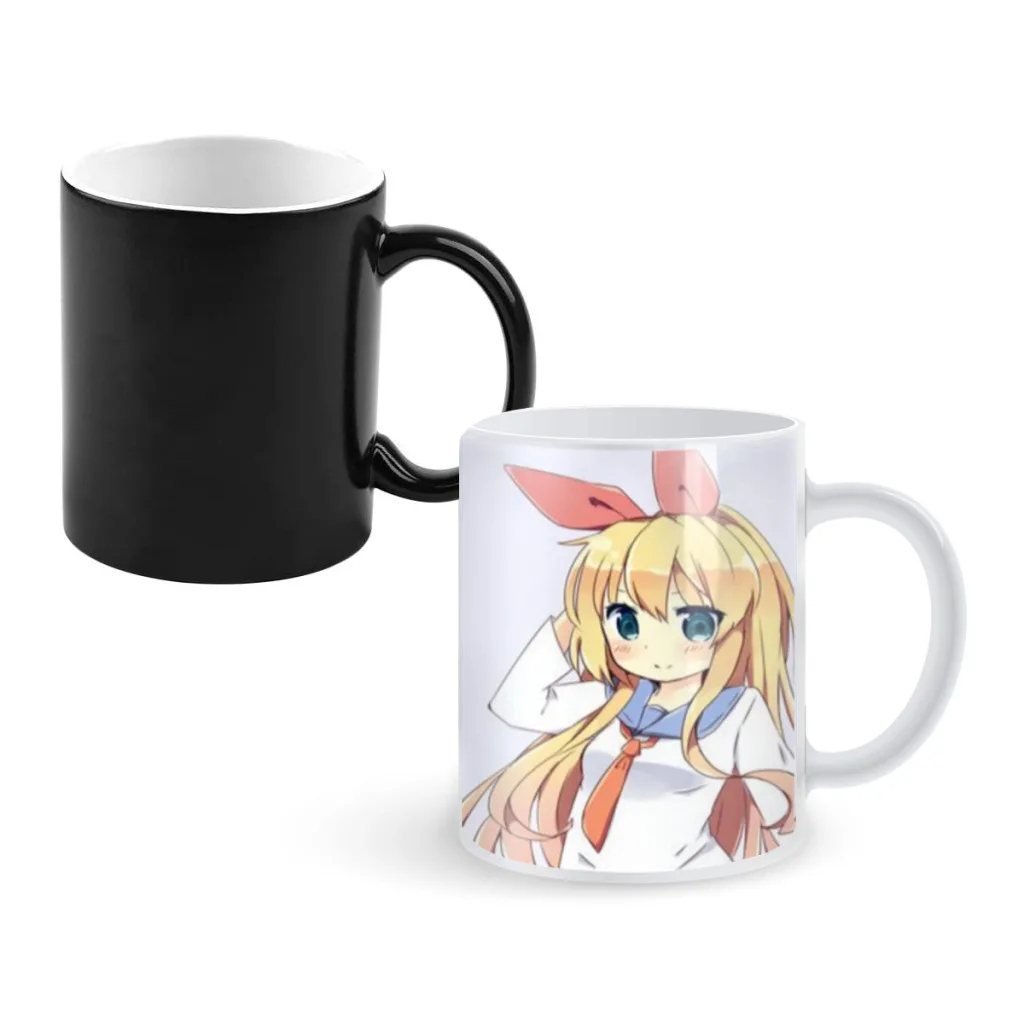 Pseudo Love Anime Mug Character Stylish Porcelain Mug Hot Chocolate The Changes Color Cheap Cups