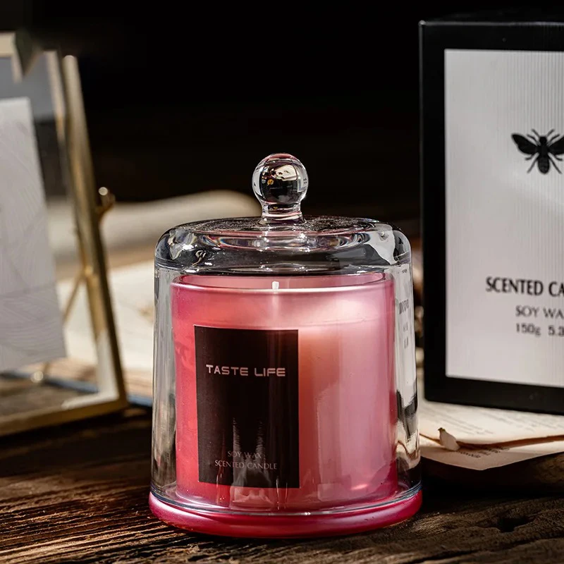 شمعة معطرة على شكل جرة لمدة 40 ساعة، شمعة عطرية مريحة، شمعة من الصويا الطبيعية لتزيين المنزل، شمعة جرة زجاجية هدايا للنساء #1