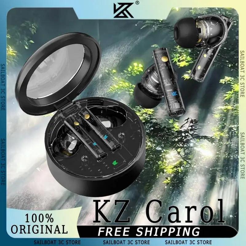 

KZ Carol Wireless Earphones With 6 Mics Active Noise Canceling Low Latency Stereo Sound HiFi In-Ear TWS Bluetooth Earbuds Custom