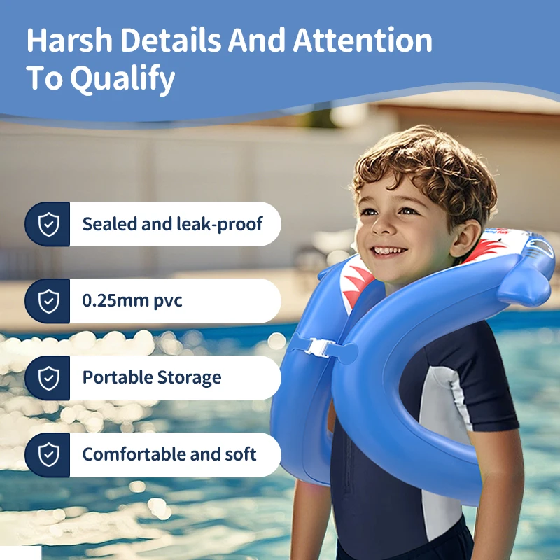 Baby Swimming Trainer S-Shaped Underarm Pool Floating Ring Safety Buckle Children's Chest Floating Ring Water Toy