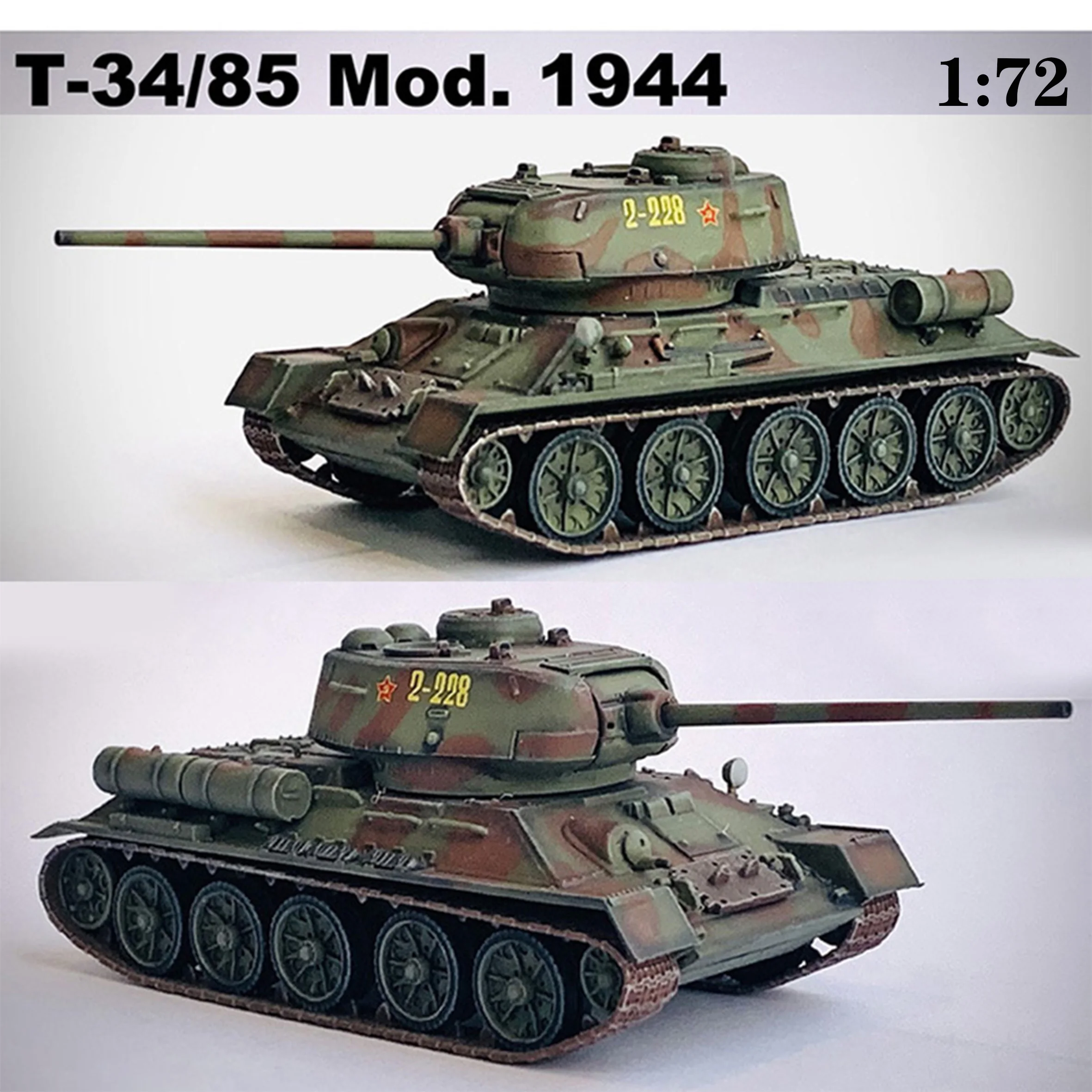 

Fine 63167 1/72 Soviet T-34/85 T34 tank model East Line 1944 Finished product collection model