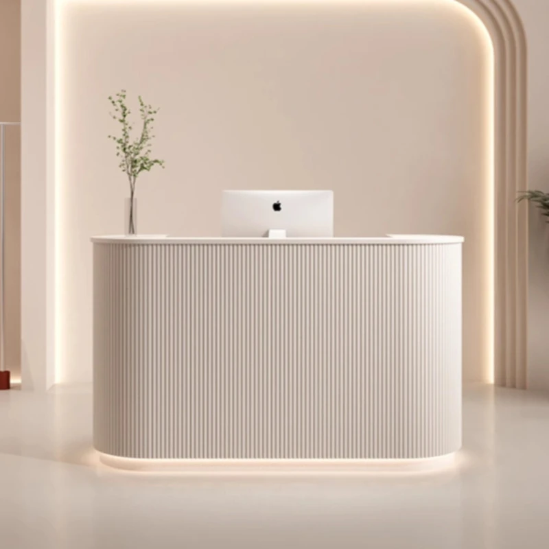 

Business Table Reception Desk Supermarket Cashier Counter Reception Desk Standing Guidance Theke Rezeption Industrial Furniture