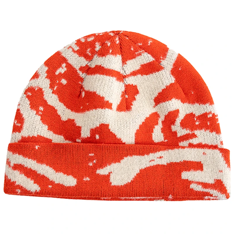 Neue Unisex Outdoor Skull Cap, modische geometrische Druckmuster, schicke Wintermützen im Seemannsstil für Herren und Damen, Herbst-Ski-Beanie-Mütze – Detail 21