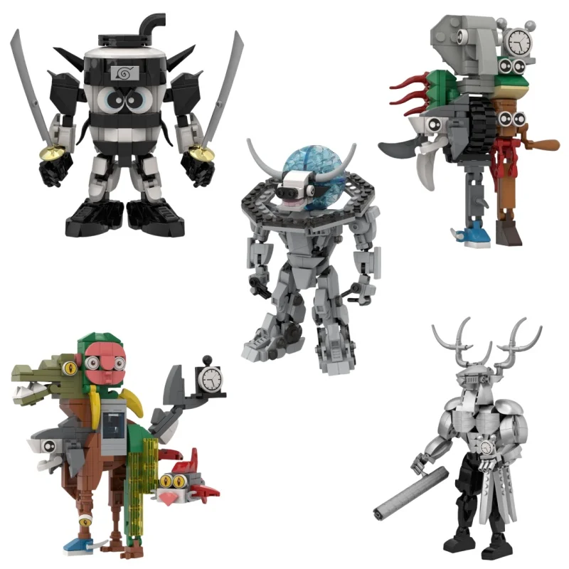 

Boss Fusion Phase 2 Saturn Cow Combat Mech Brainrot Bricks Tung Tung Sahur Figures Tralalero Tralala Building Blocks Toys