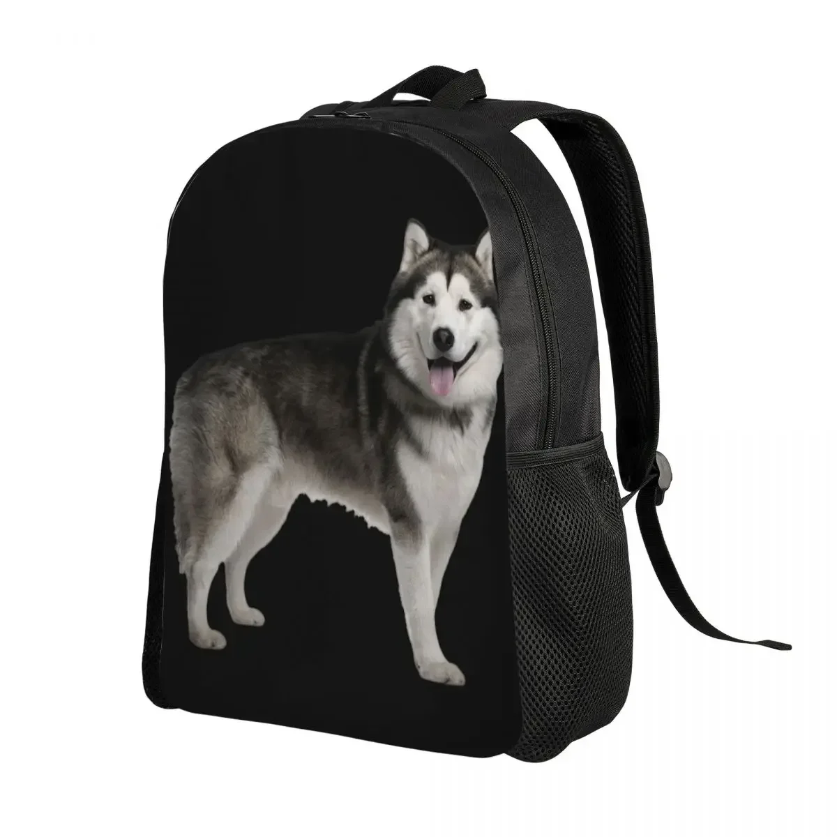 Custom Siberian Husky Travel Backpack Women Men School Computer Bookbag Alaskan Malamute Dog College Student Daypack Bags