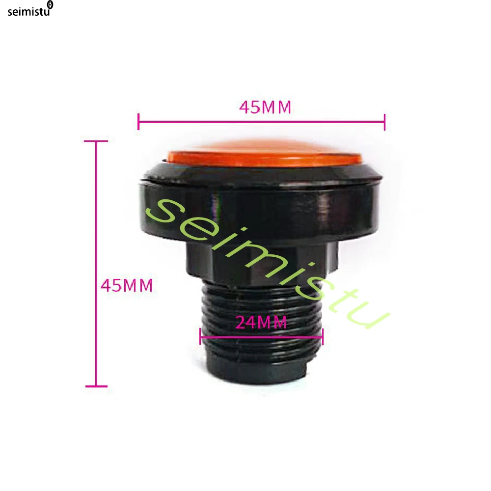 1 stücke 45mm Push Button Arcade-Taste Led Micro Schalter 12V Power-Taste Schalter Set Grün/gelb/Rot/Weiß/Blau – Detail 3